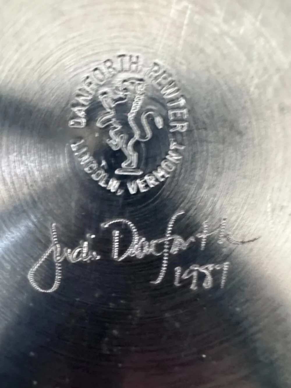 Danforth Pewter Candlestick Holders (Set of 2),Authentic by Judi Danforth,1989 - Picture 7 of 7